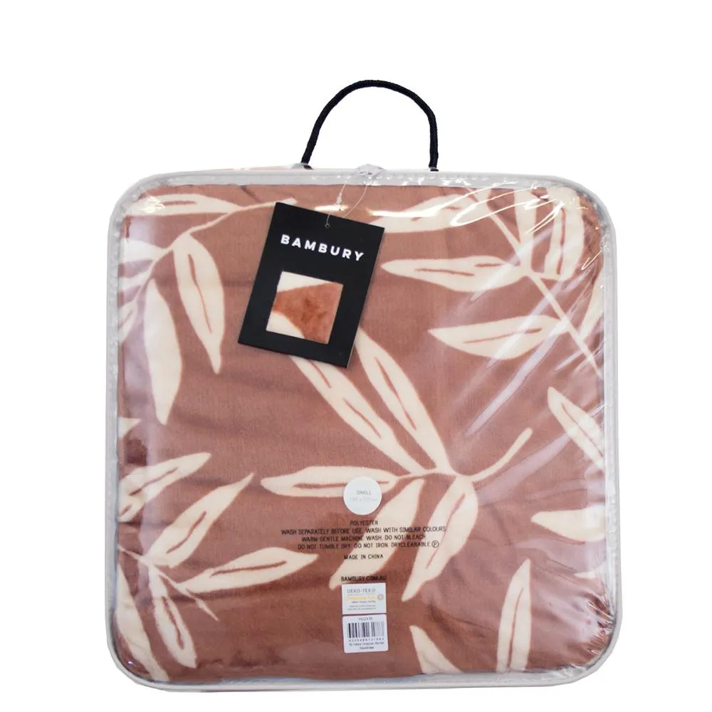 Hakea Ultra Plush Woodrose Bambury Blanket