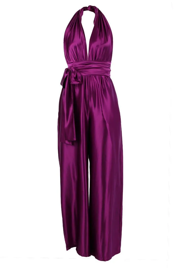 Halter Jumpsuit in Violet