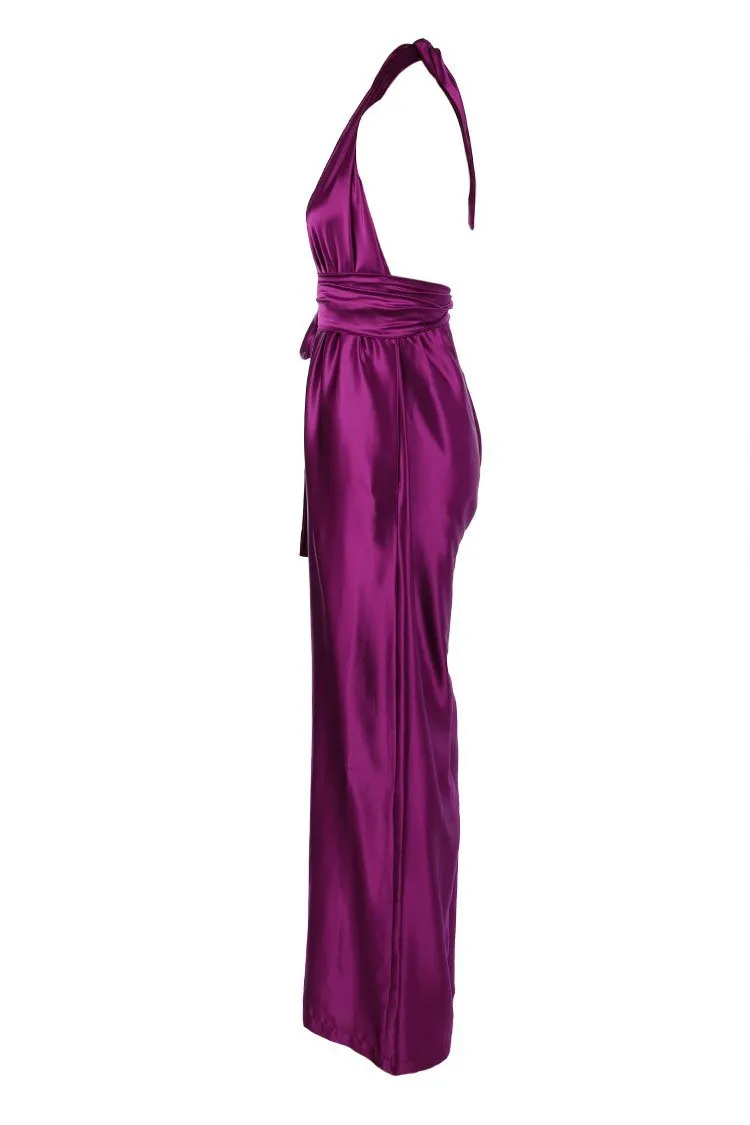 Halter Jumpsuit in Violet
