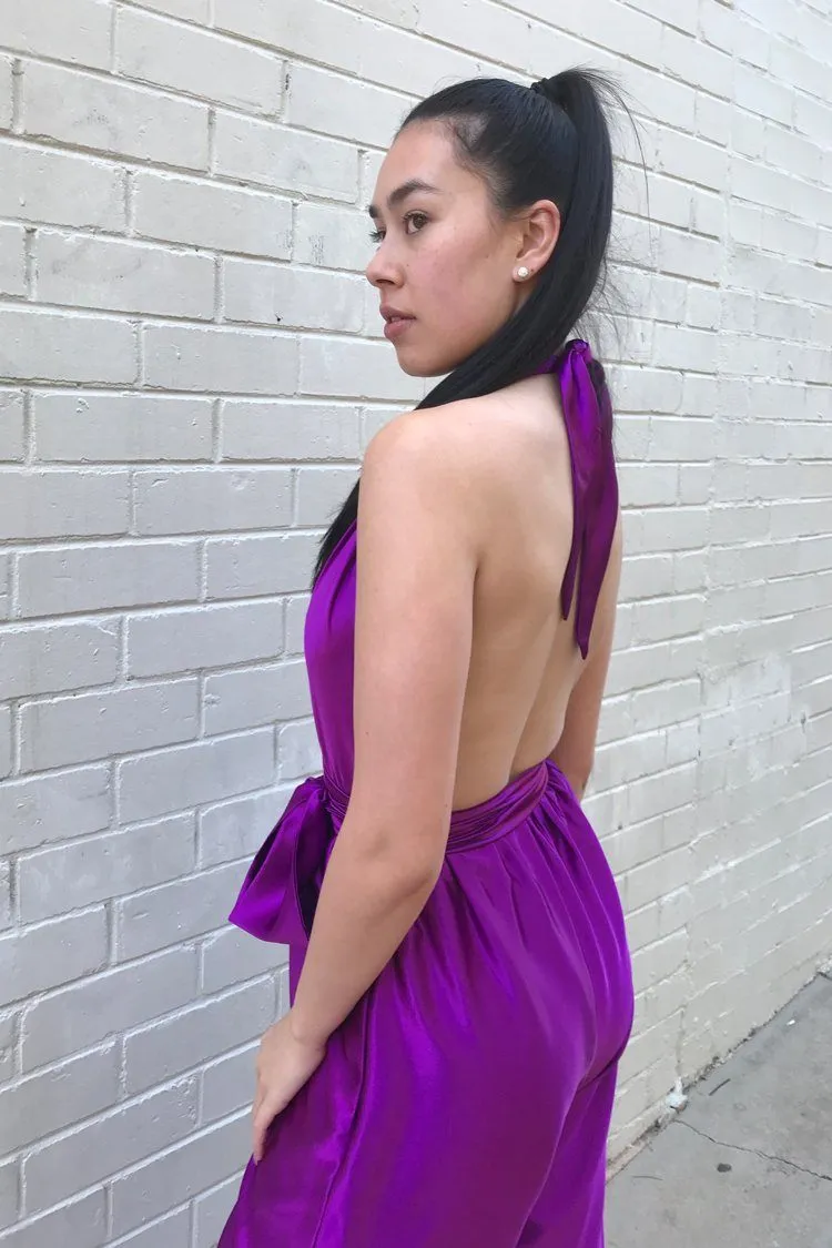 Halter Jumpsuit in Violet