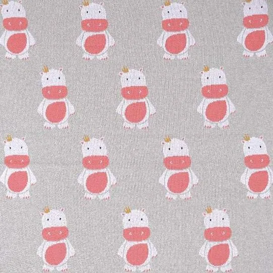 Hippo Baby Cotton Knit  Blanket in Gift Box