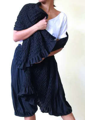 honeycomb shawl - black
