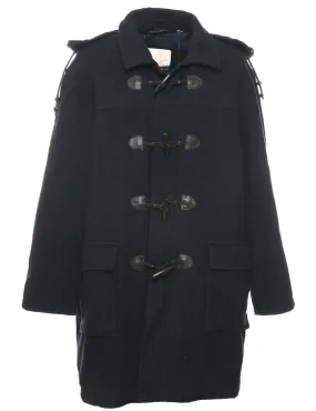 Hooded Navy Duffle Coat - XL