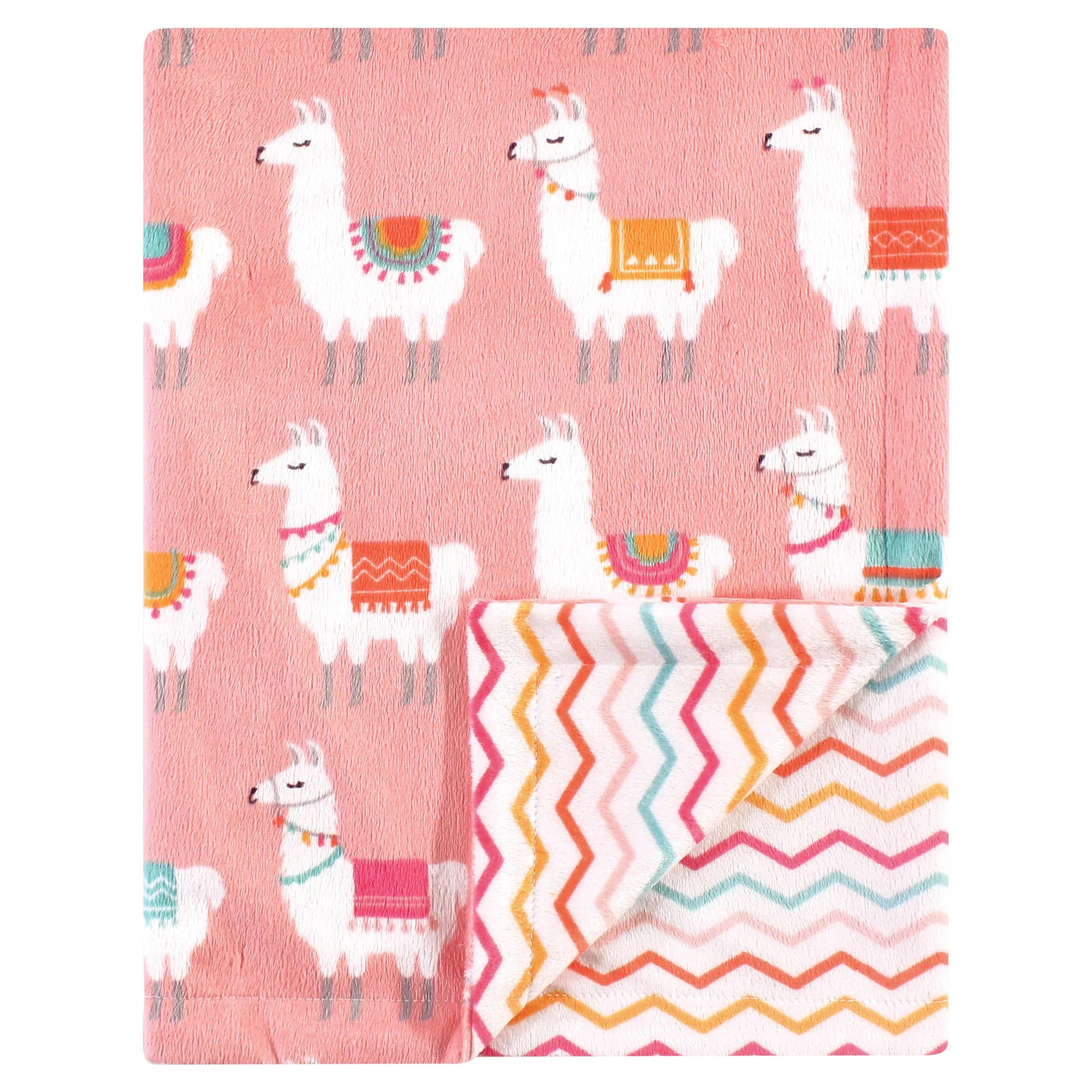 Hudson Baby Plush Mink Blanket, Llama