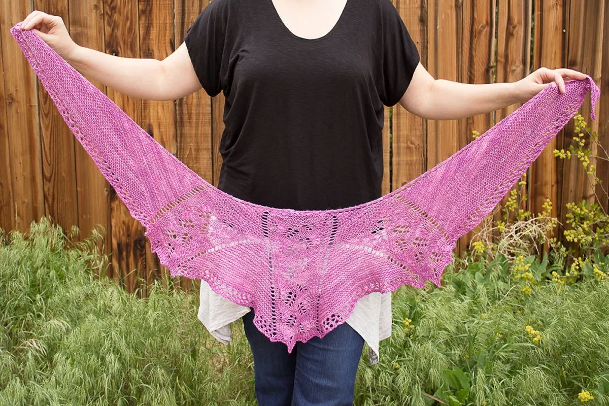 Jeanne's Boysenberry Sherbet Shawl