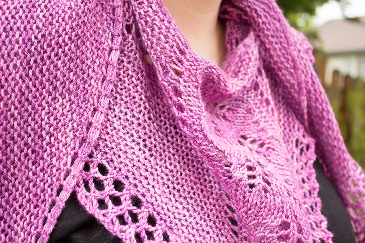Jeanne's Boysenberry Sherbet Shawl