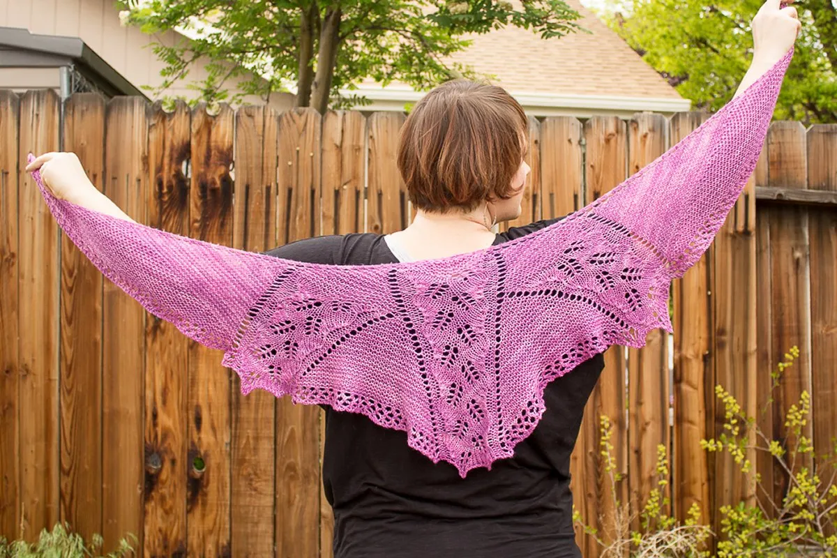 Jeanne's Boysenberry Sherbet Shawl