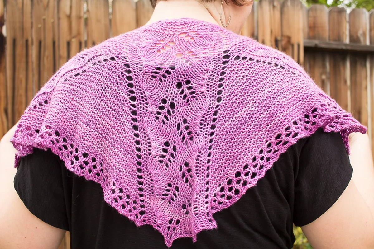 Jeanne's Boysenberry Sherbet Shawl