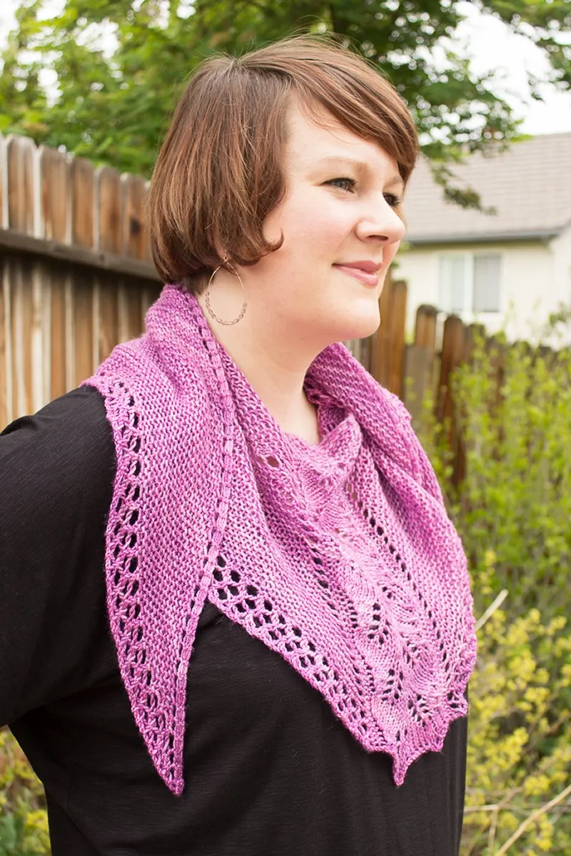 Jeanne's Boysenberry Sherbet Shawl