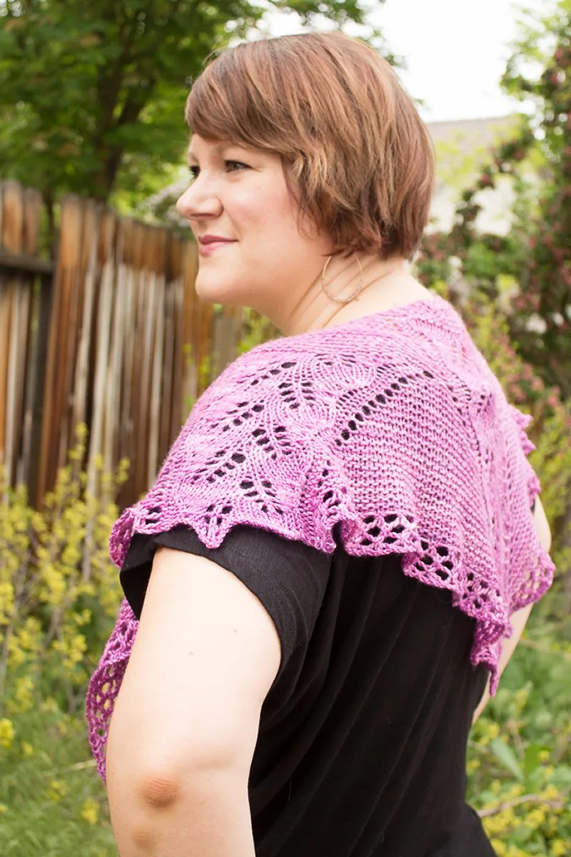 Jeanne's Boysenberry Sherbet Shawl