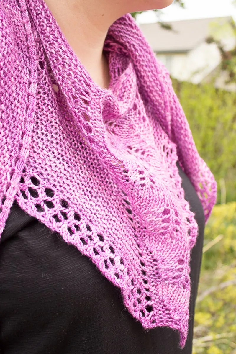 Jeanne's Boysenberry Sherbet Shawl