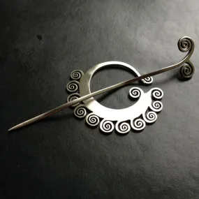 JUL Shawl Pins and Sticks - Coil Shawl Pin