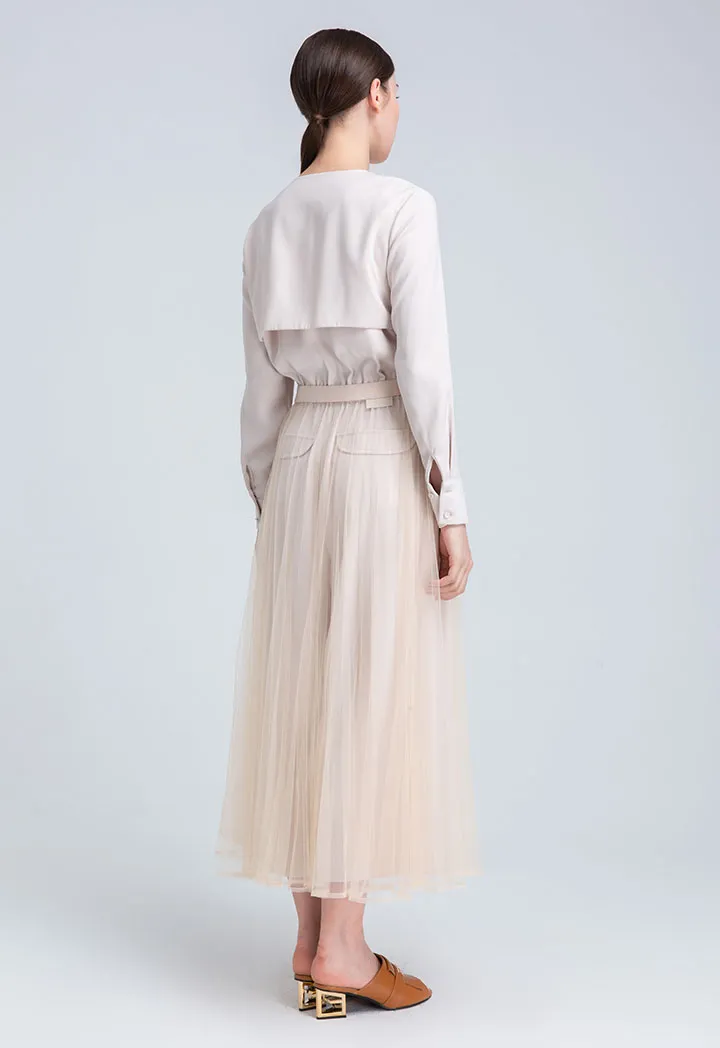 Jumpsuit with Sheer Skirt