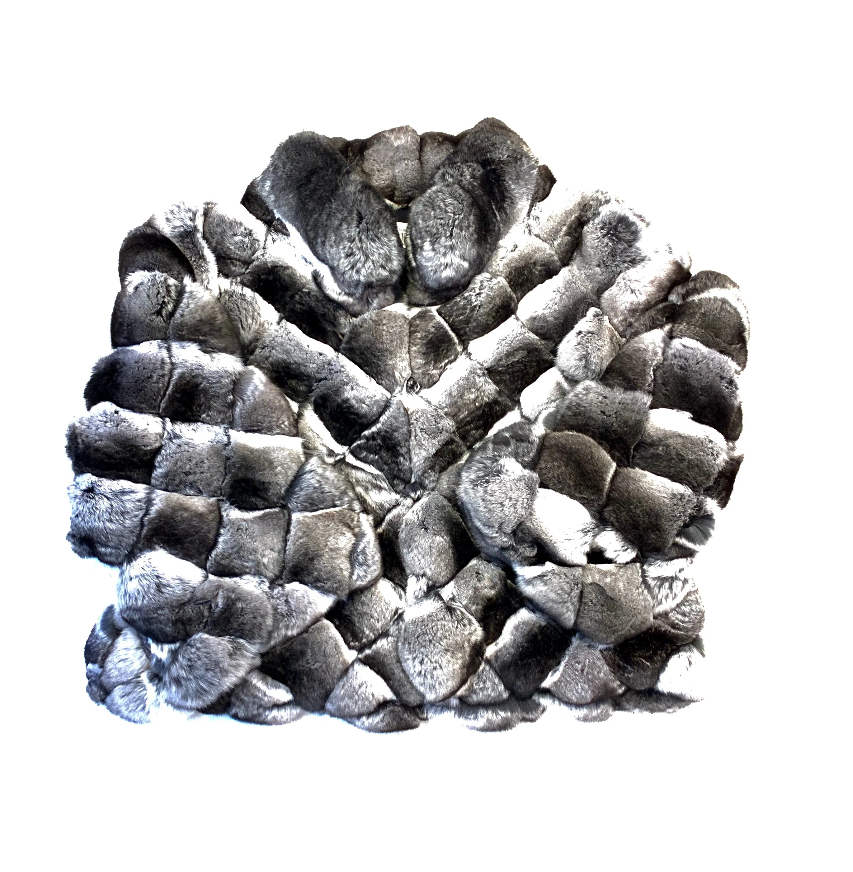 Kashani Ladies Diamond Cut Full Chinchilla Coat