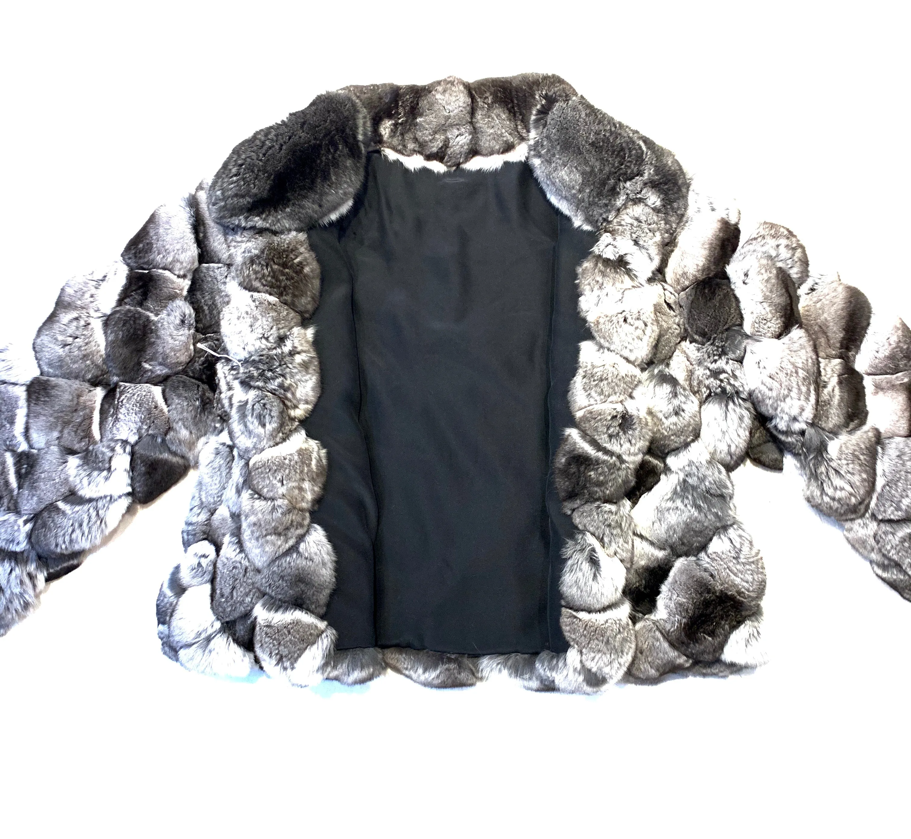 Kashani Ladies Diamond Cut Full Chinchilla Coat