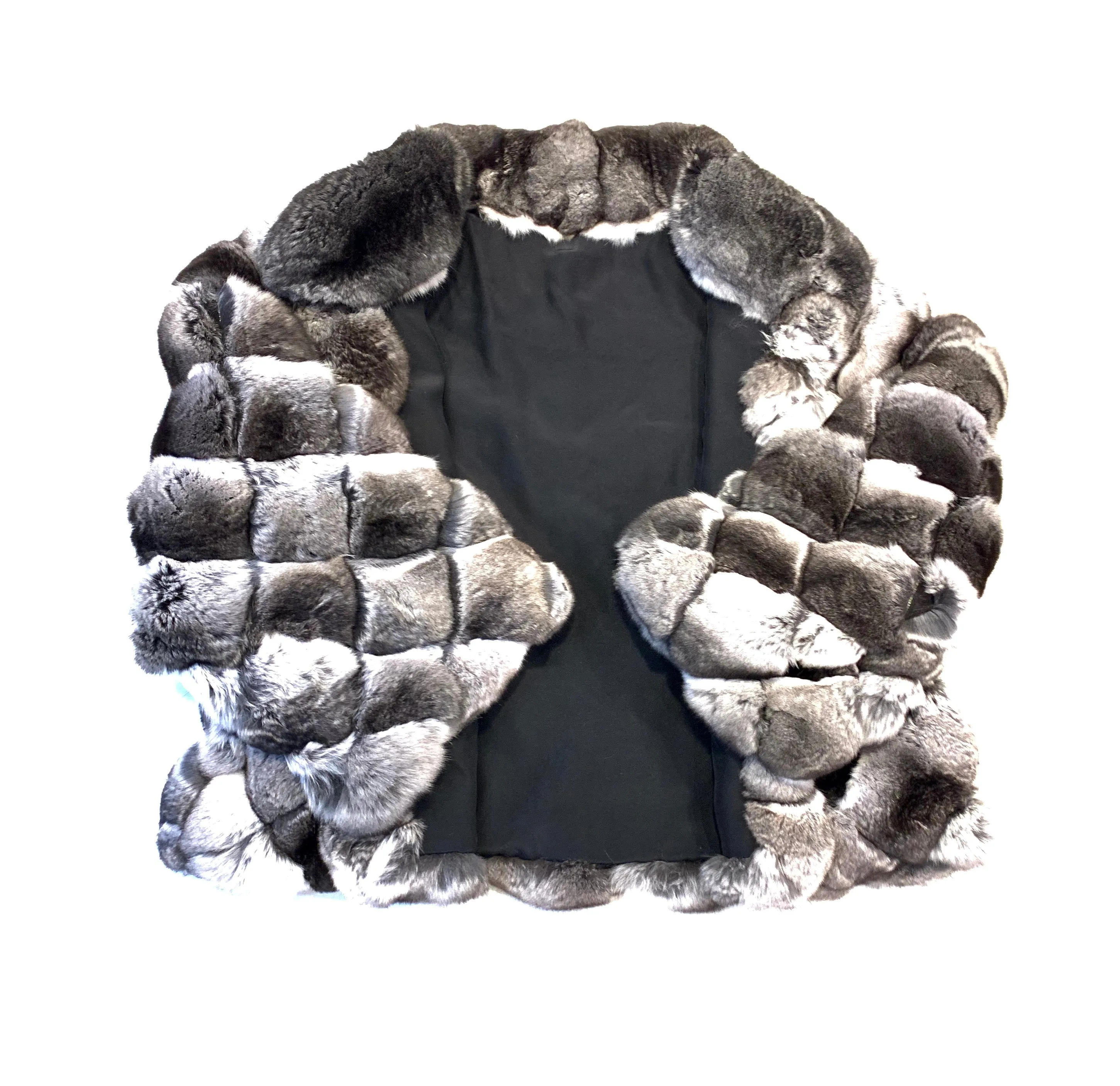 Kashani Ladies Diamond Cut Full Chinchilla Coat