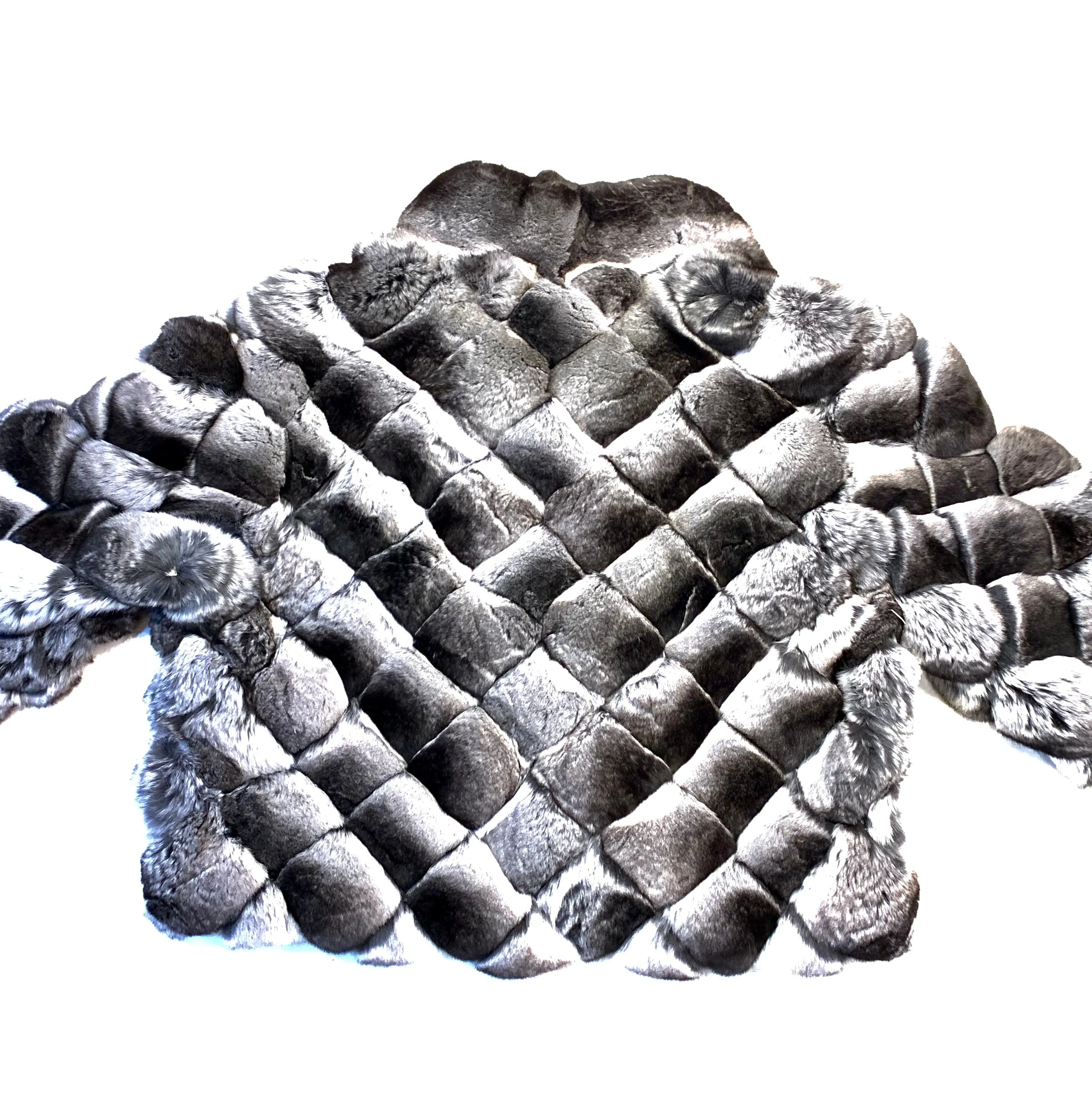 Kashani Ladies Diamond Cut Full Chinchilla Coat