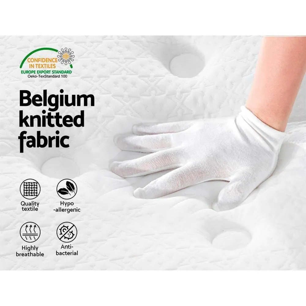 King Single Package | Bronte Storage Bed Frame White & Bonita Euro Top Mattress (Medium Firm)