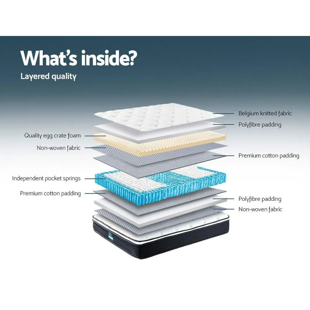 King Single Package | Bronte Storage Bed Frame White & Bonita Euro Top Mattress (Medium Firm)