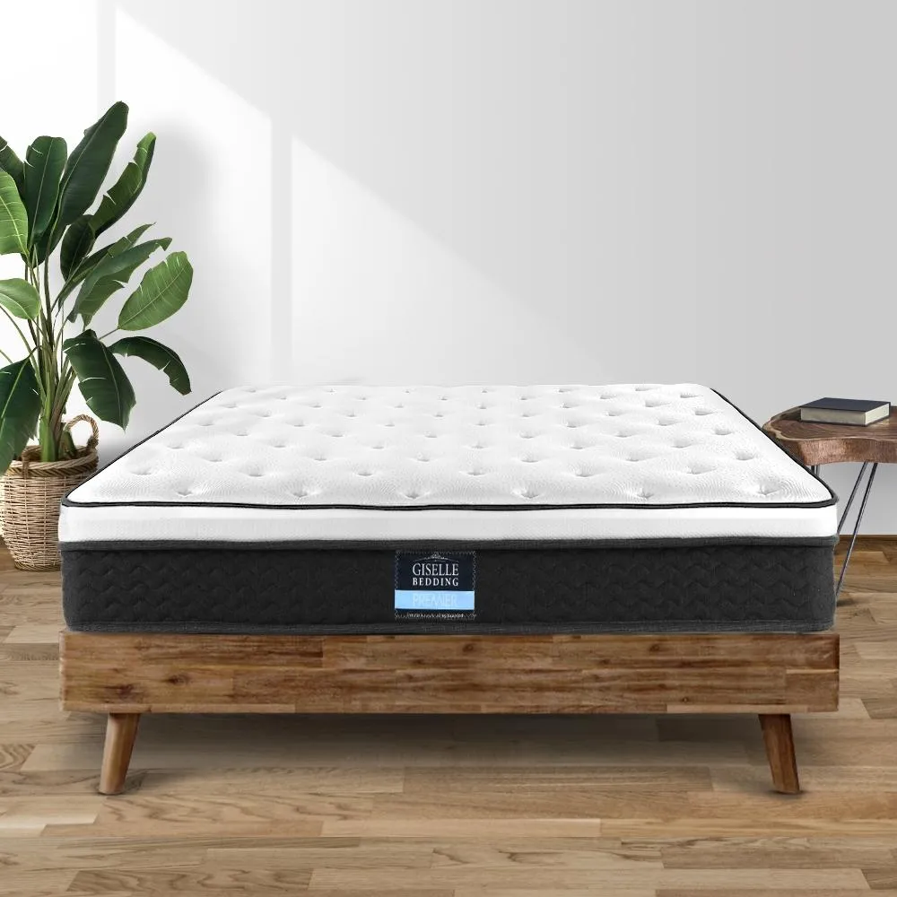 King Single Package | Bronte Storage Bed Frame White & Bonita Euro Top Mattress (Medium Firm)