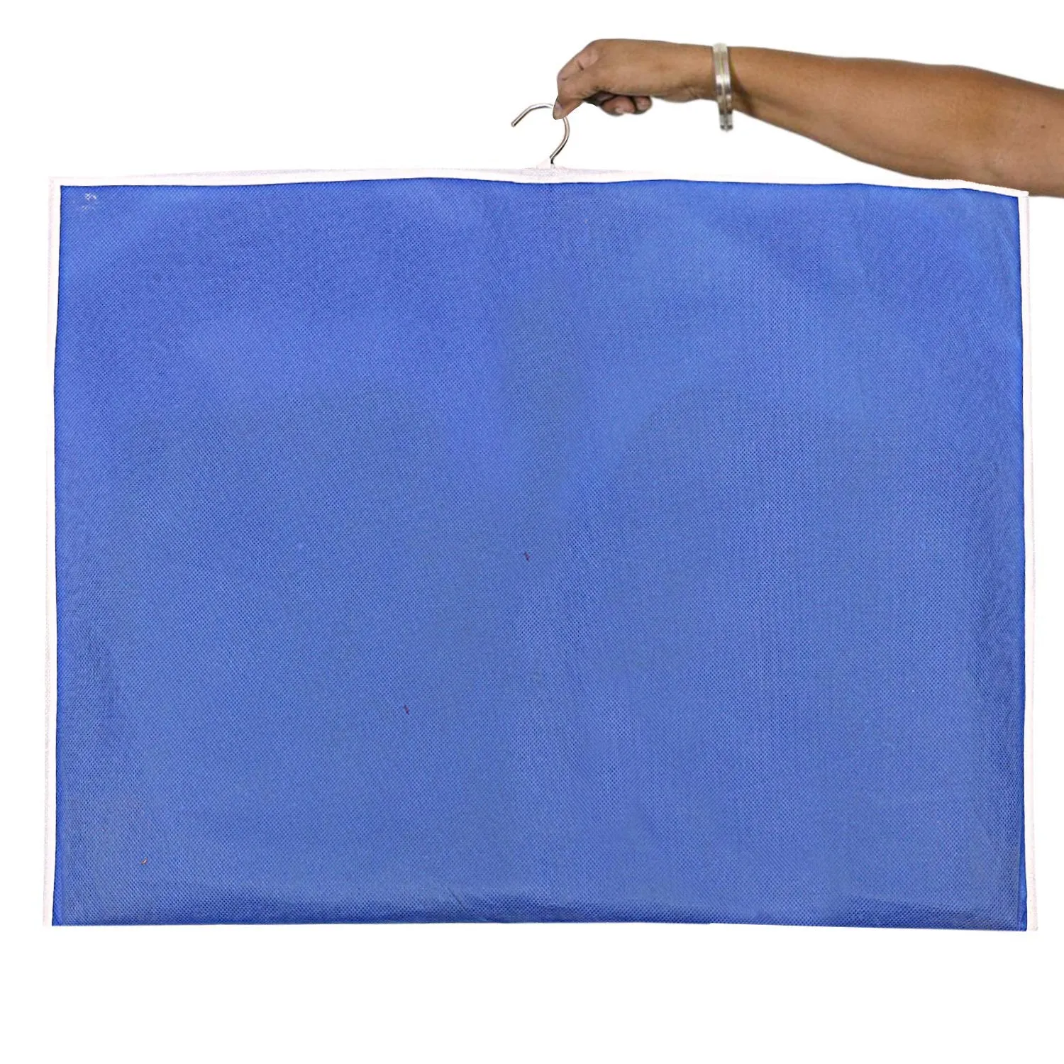 Kuber Industries 4 Pieces Half Transparent Non Woven Men's Coat Blazer Suit Cover (Royal Blue) -CTKTC41448