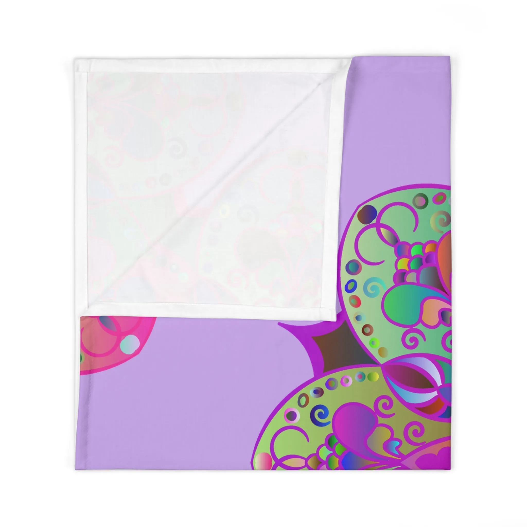 Lavender Mandala Baby Swaddle - Soft Jersey Polyester