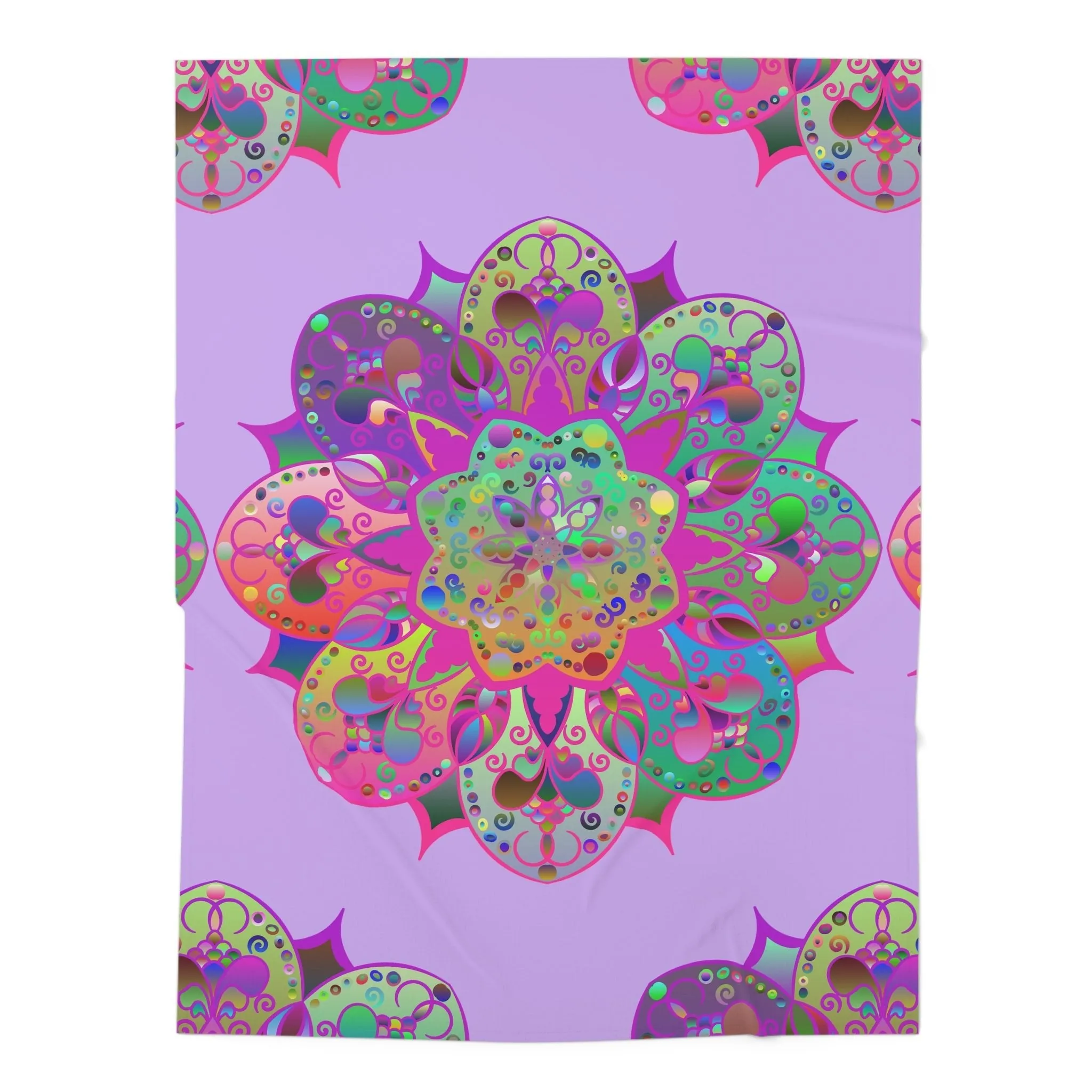 Lavender Mandala Baby Swaddle - Soft Jersey Polyester