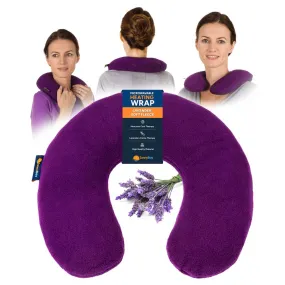 Lavender-scented Microwavable Neck Heating Pad, Washable Cotton Purple Cover