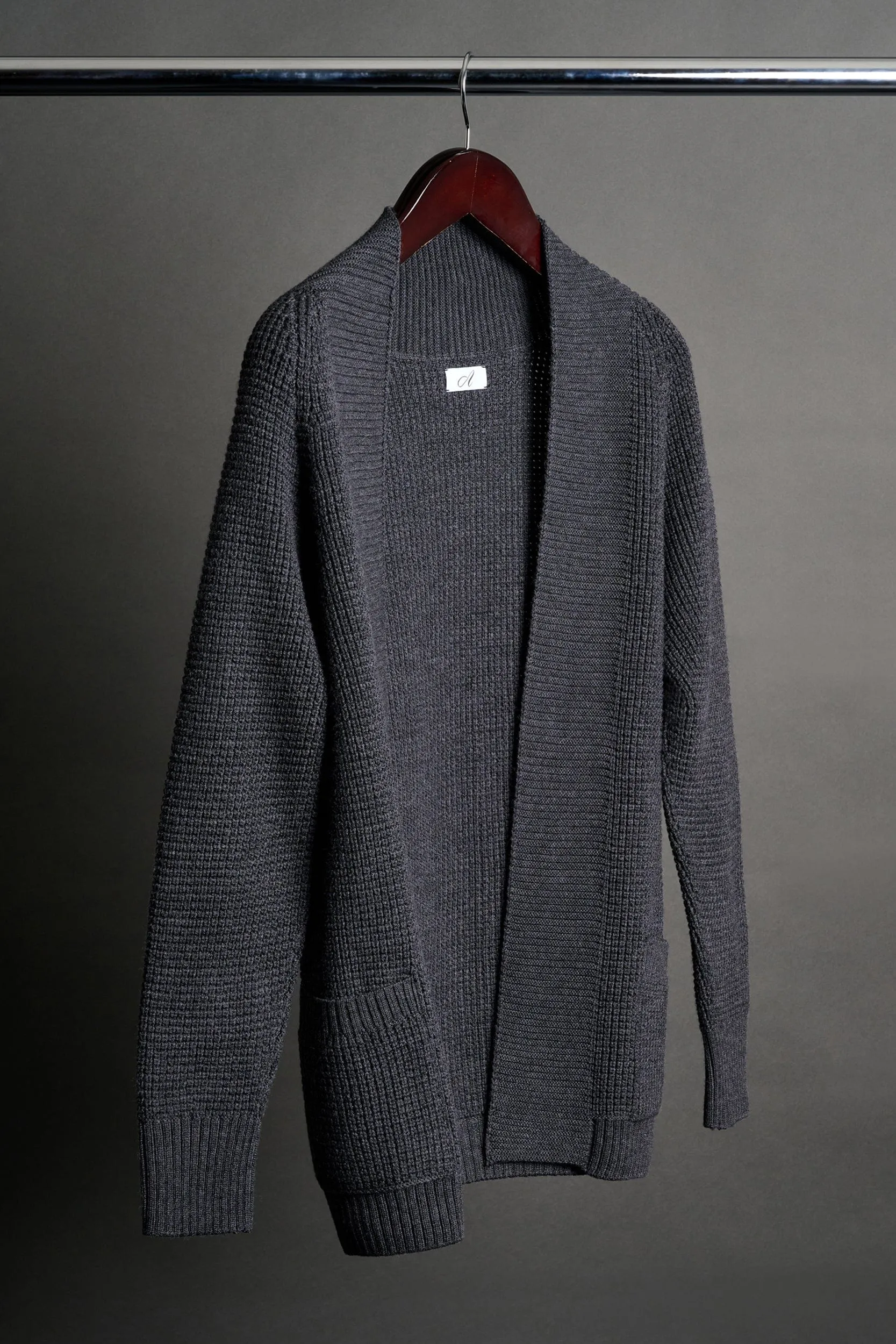 Leo Ribbed Merino Shawl Cardigan