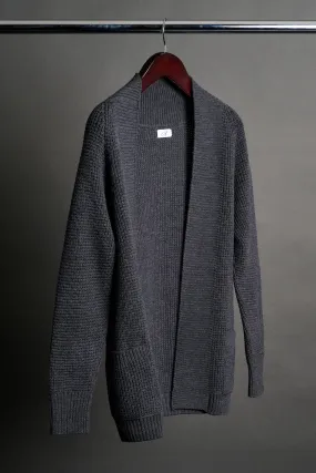 Leo Ribbed Merino Shawl Cardigan