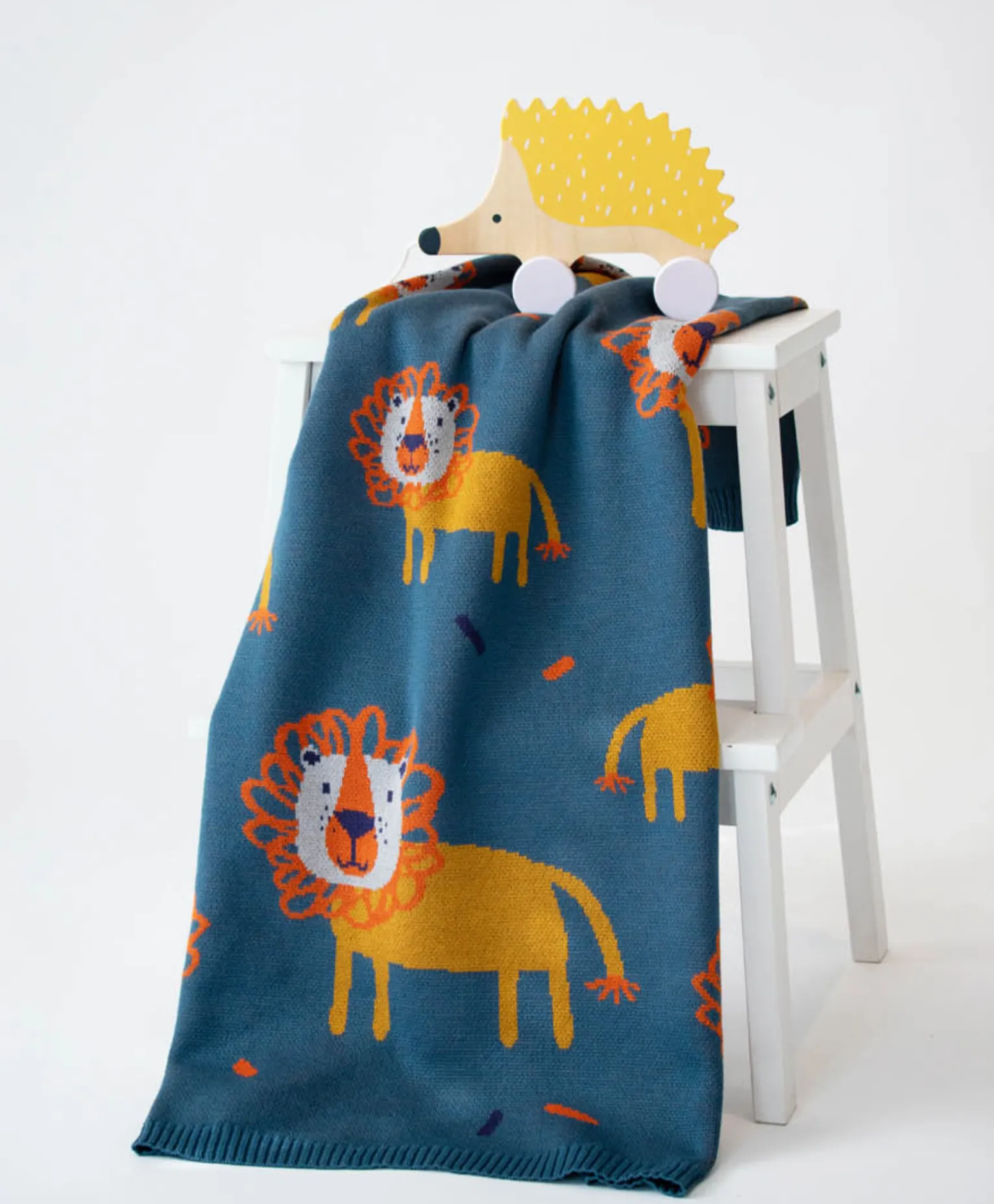Leroy Lion Baby Blanket Cotton Gift Boxed
