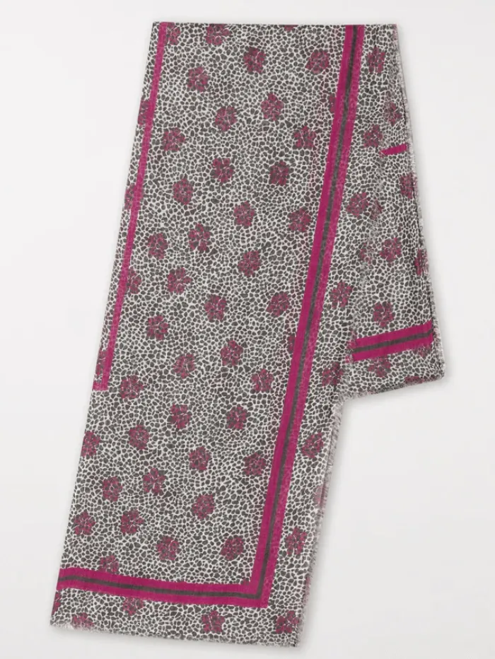 Luisa Cerano Scarf With Floral Motif Print 808689 9417 Col 1031