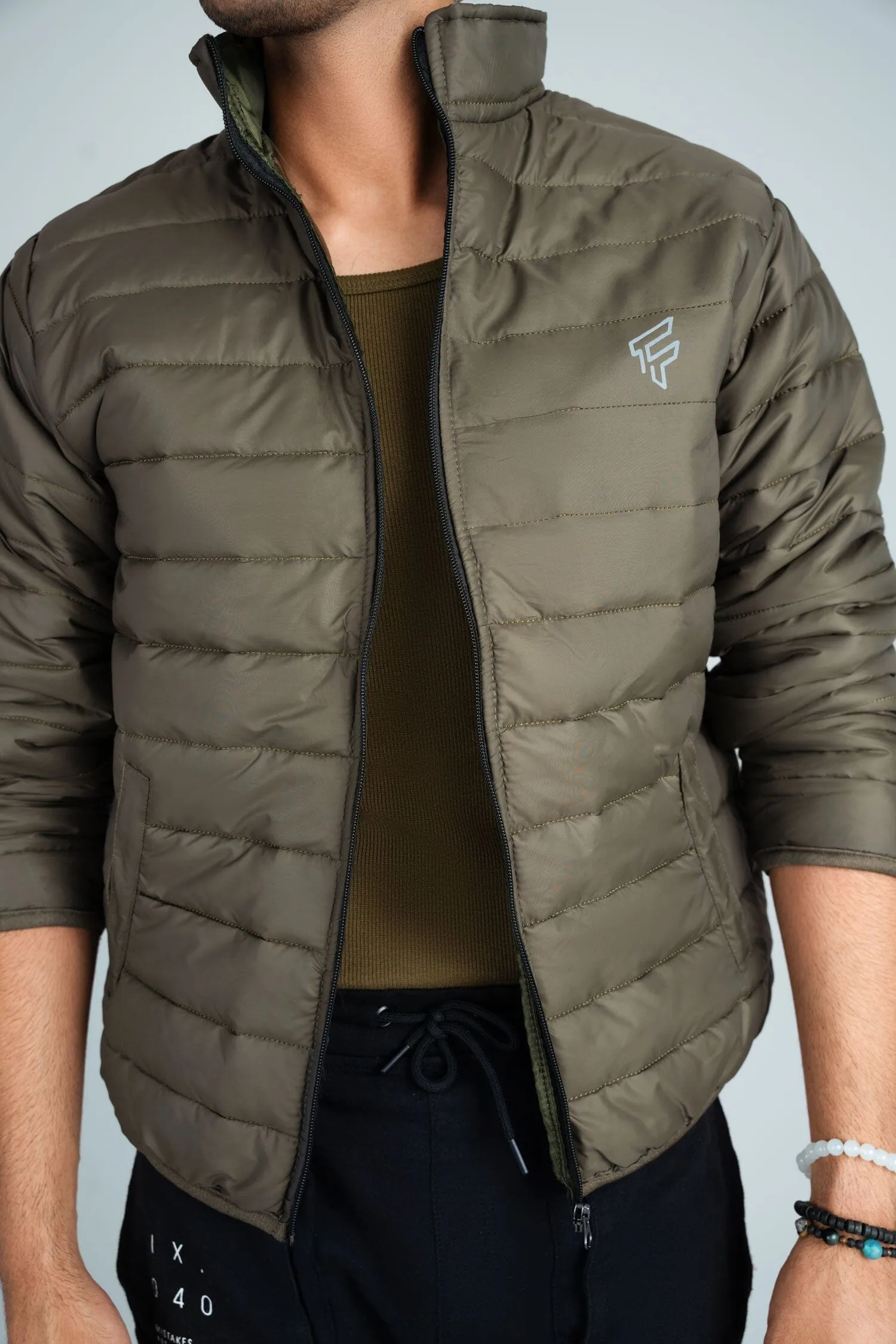 Men's F Printed Minor Fault Puffer Jacket