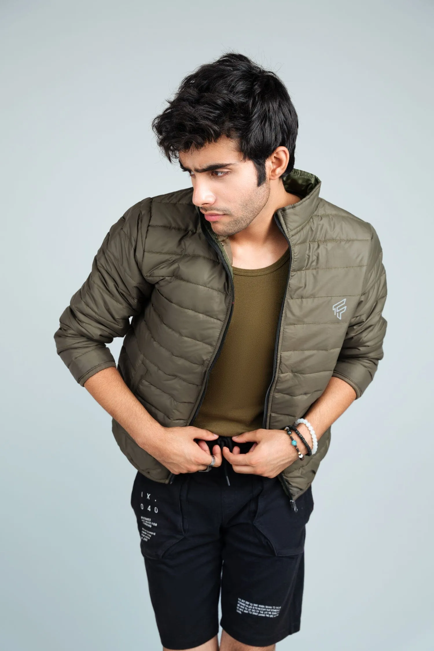 Men's F Printed Minor Fault Puffer Jacket