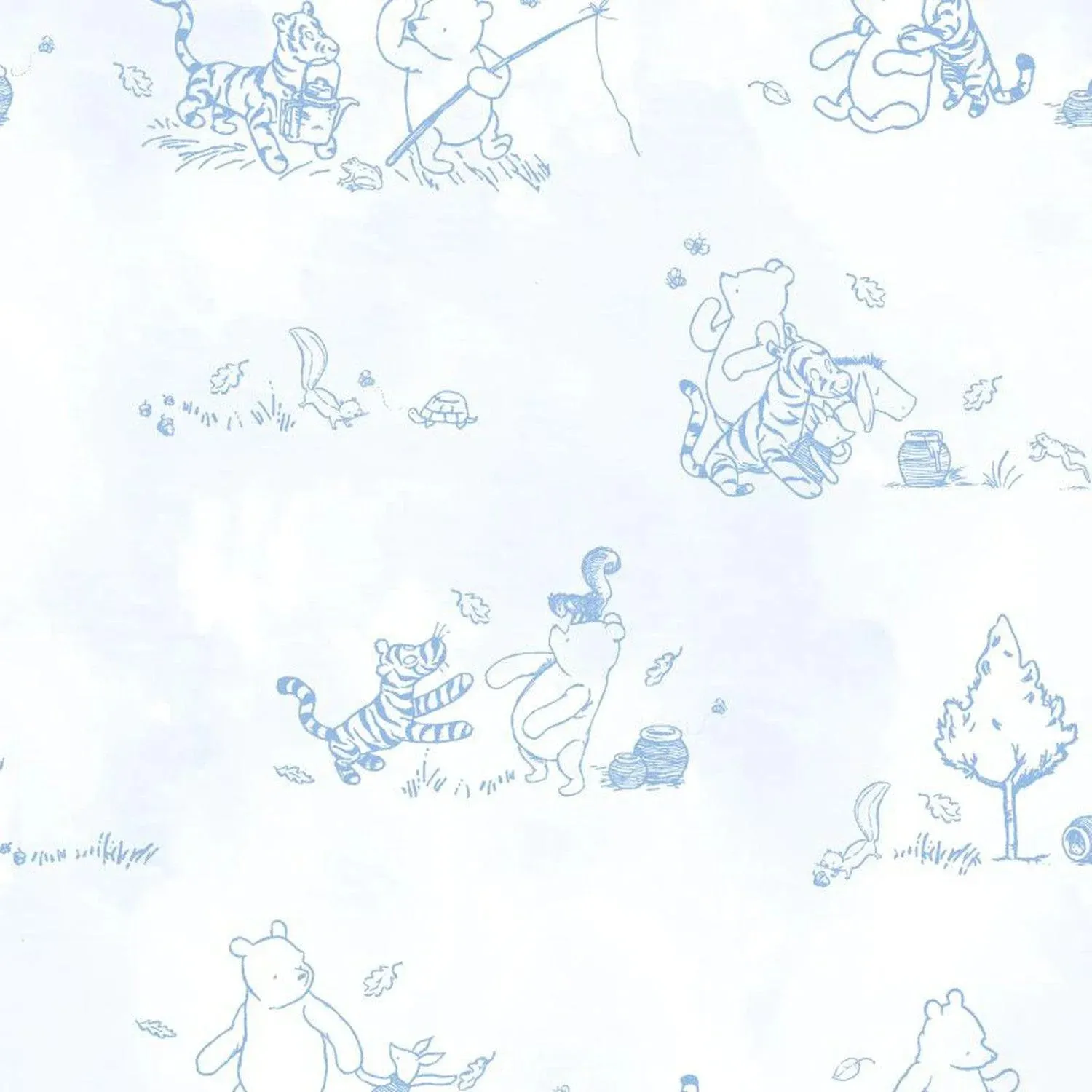 Modal Swaddle Blanket - Pooh in the Woods