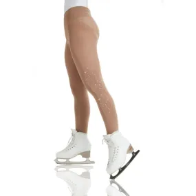 Mondor Women's Footed Crystals 924-74 Figure Skating Tight