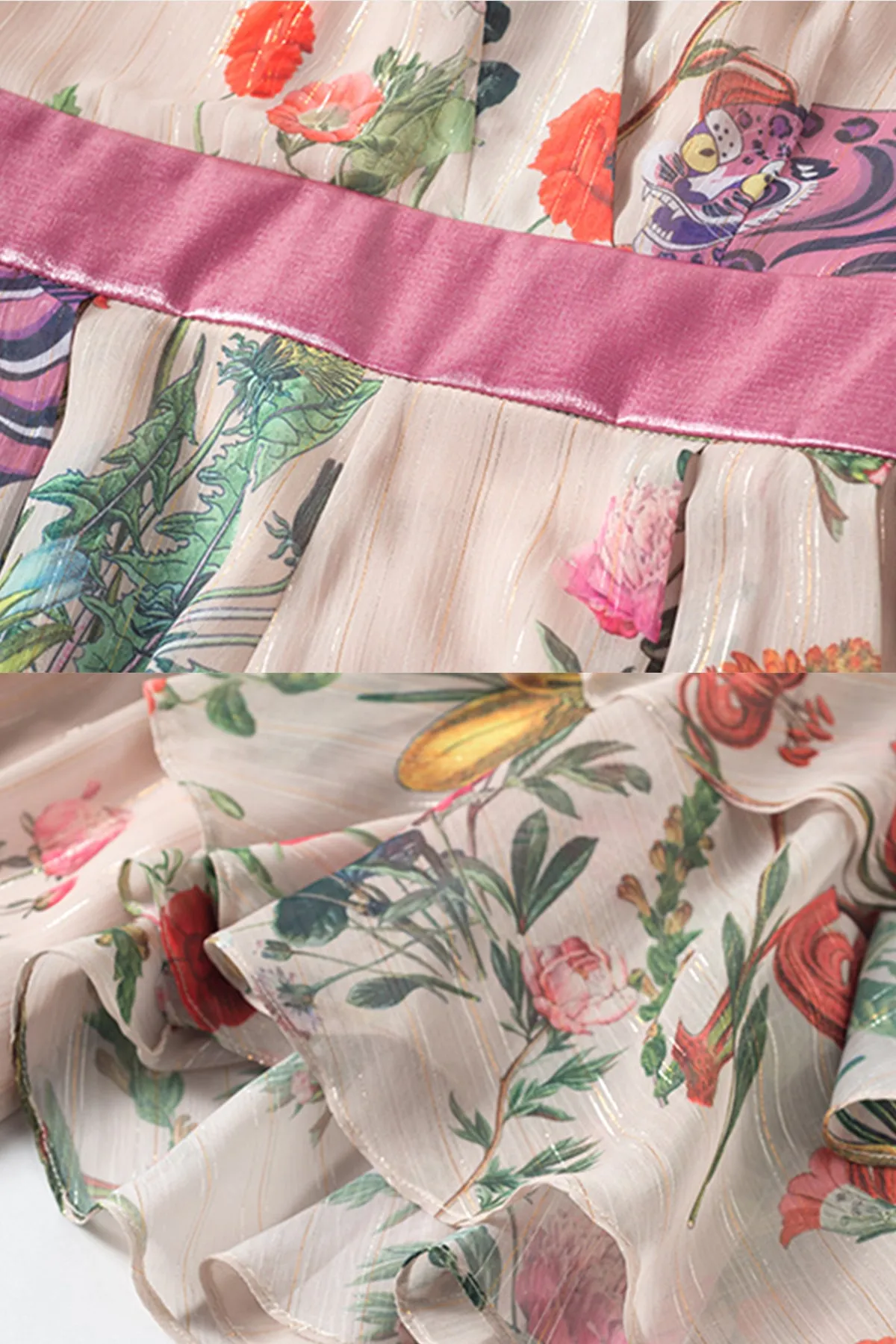 Mukzin | Deep V-neckline Floral Jumpsuit