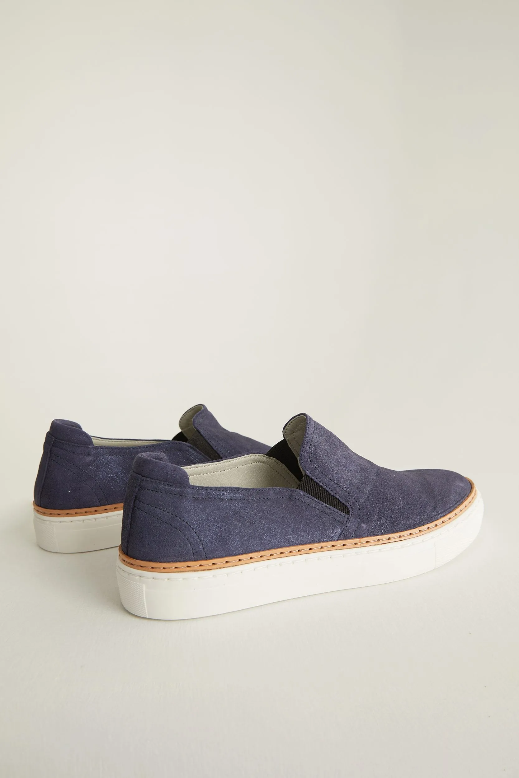 Navy glitter effect slip-on sn