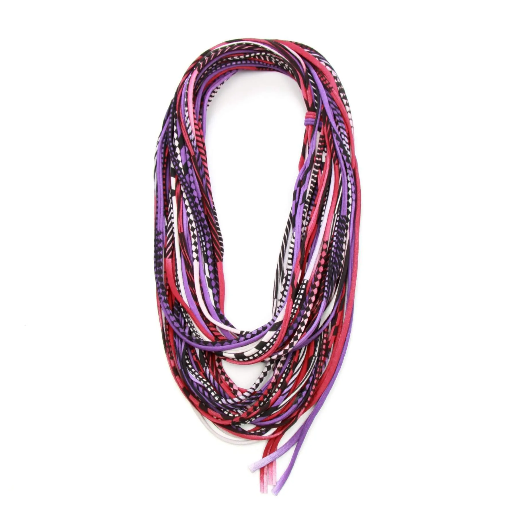 Necklush Infinity Scarf / Burgundy Purple & Black / Unisex