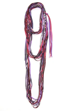 Necklush Infinity Scarf / Burgundy Purple & Black / Unisex