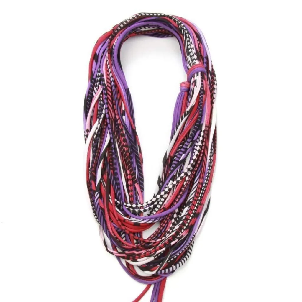 Necklush Infinity Scarf / Burgundy Purple & Black / Unisex