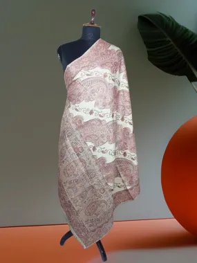 Needle Work Shawl | Woolen Shawl |White