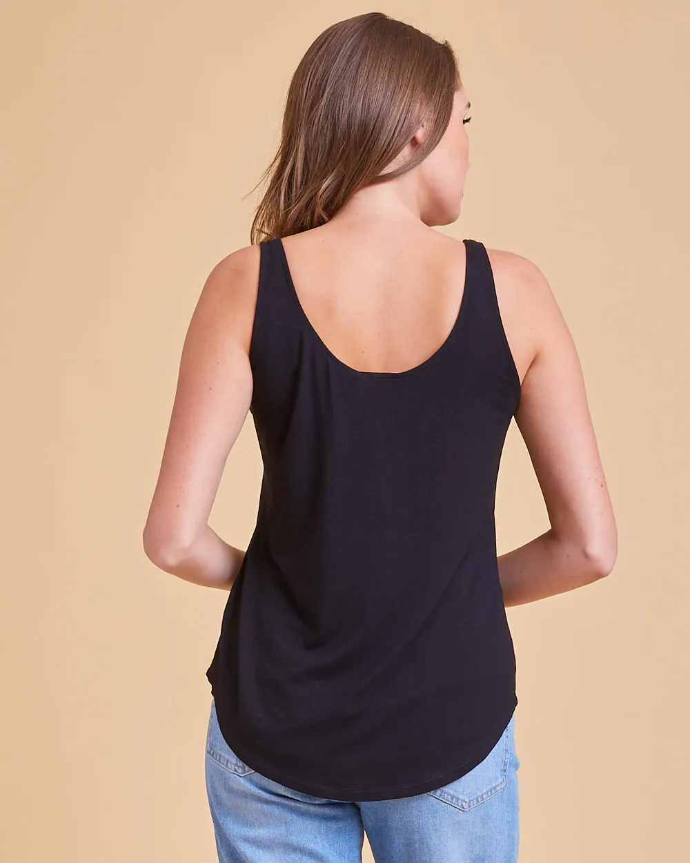 Peachy Nursing Tank - Black