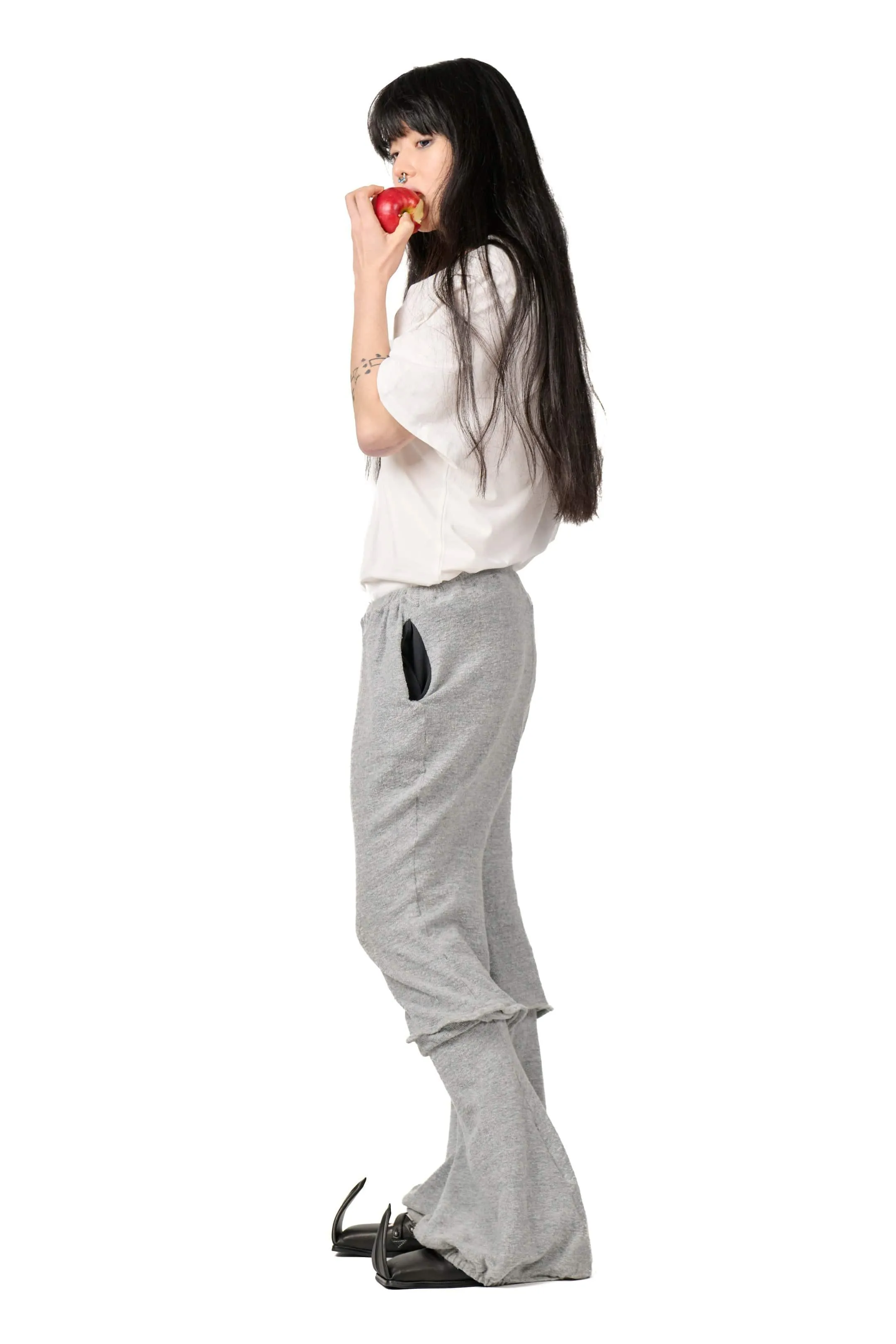 Pocket Out Question Mark Knit Pants