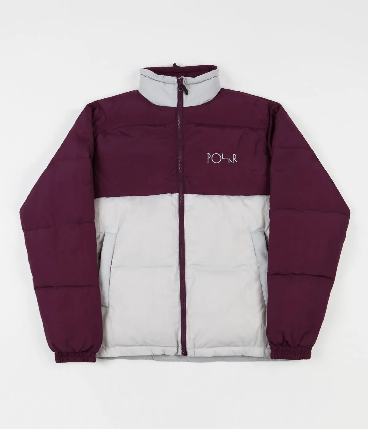 Polar Combo Puffer Jacket - Prune / Ice Grey