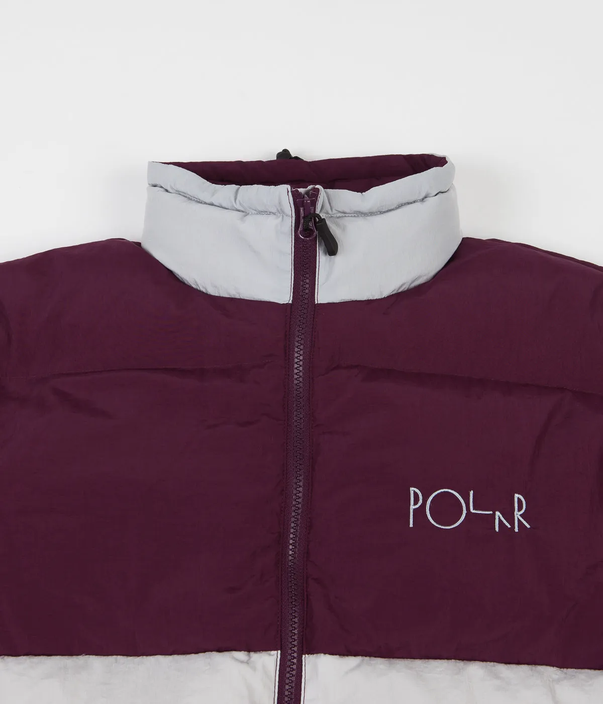 Polar Combo Puffer Jacket - Prune / Ice Grey