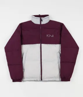 Polar Combo Puffer Jacket - Prune / Ice Grey