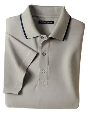 Port Authority Signature - Zephyr  Mesh Sport Shirt with Tipping Stripe.  K470