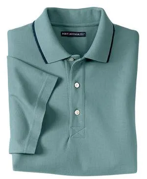 Port Authority Signature - Zephyr  Mesh Sport Shirt with Tipping Stripe.  K470
