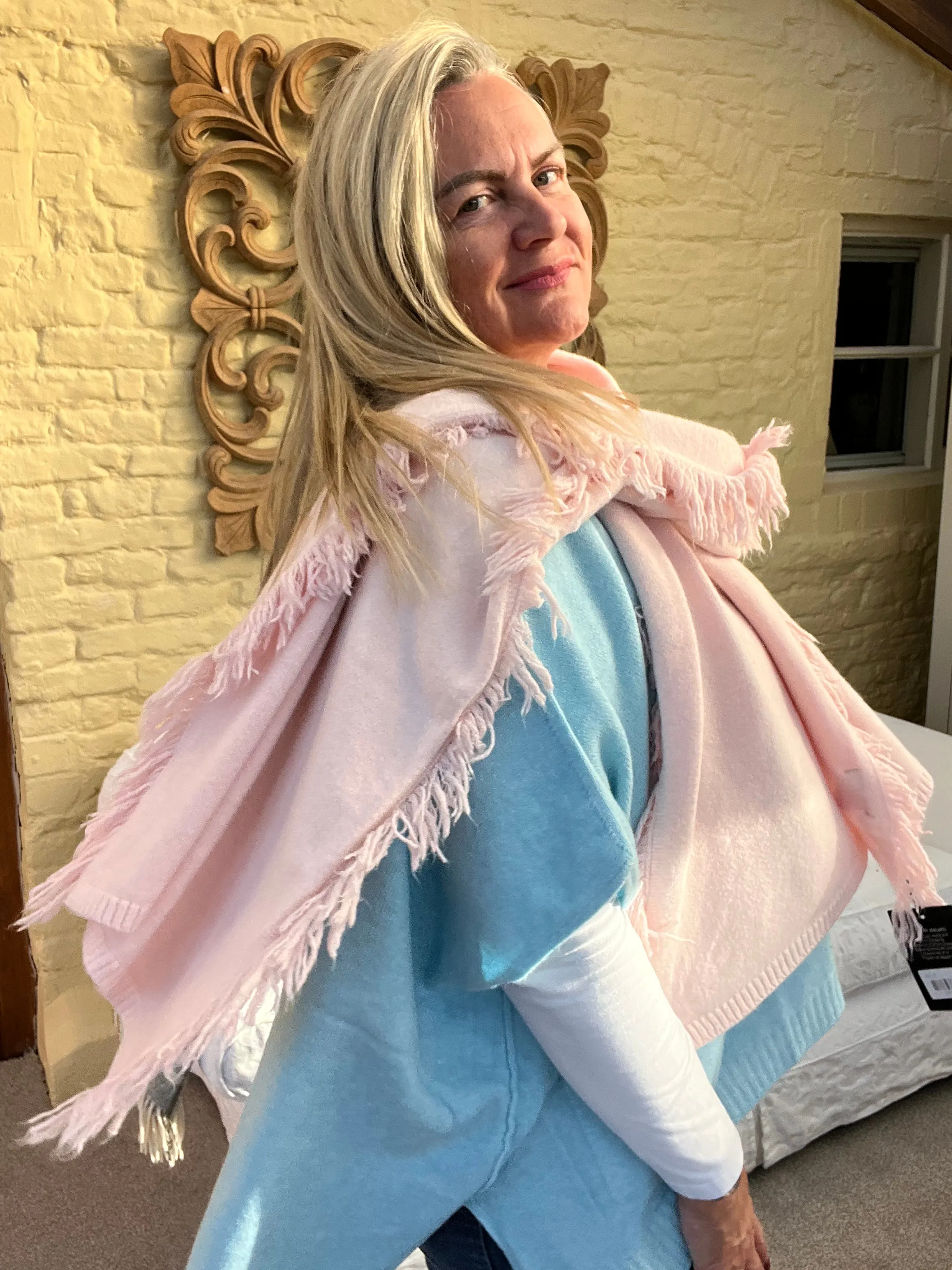 Portofino Fine Knitted Fringed End Long Scarf